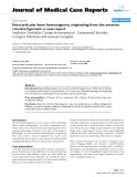 Báo cáo y học: "Intra-articular knee haemangioma originating from the anterior cruciate ligament: a case report"