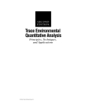 Trace Environmental Quantitative Analysis: Principles, Techniques, and Applications - Chapter 1