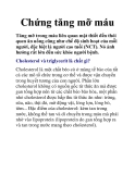 Chứng tăng mỡ máu