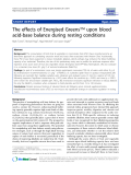 Báo cáo y học: "  The effects of Energised Greens™ upon blood acid-base balance during resting conditions"