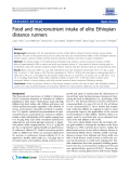 Báo cáo y học: " Food and macronutrient intake of elite Ethiopian distance runners"