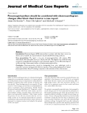 Báo cáo y học: "  Pneumopericardium should be considered with electrocardiogram changes after blunt chest trauma: a case report"