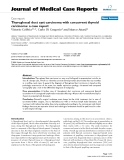 Báo cáo y học: "Thyroglossal duct cyst carcinoma with concurrent thyroid carcinoma: a case report"