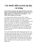 Các thuốc điều trị loét dạ dày - tá tràng