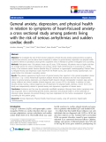 báo cáo khoa học:"  General anxiety, depression, and physical health in relation to symptoms of heart-focused anxietya cross sectional study among patients living with the risk of serious arrhythmias and sudden cardiac death"