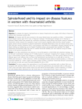 báo cáo khoa học:"Spinsterhood and its impact on disease features in women with rheumatoid arthritis"