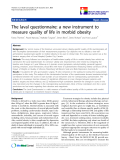 báo cáo khoa học:" The laval questionnaire: a new instrument to measure quality of life in morbid obesity"