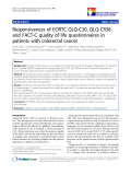 báo cáo khoa học:" Responsiveness of EORTC QLQ-C30, QLQ-CR38 and FACT-C quality of life questionnaires in patients with colorectal cancer"