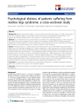 báo cáo khoa học:" Psychological distress of patients suffering from restless legs syndrome: a cross-sectional study"
