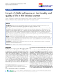 báo cáo khoa học:" Impact of childhood trauma on functionality and quality of life in HIV-infected women"