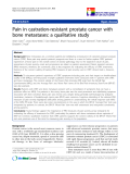 báo cáo khoa học:" Pain in castration-resistant prostate cancer with bone metastases: a qualitative study"