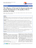 báo cáo khoa học:" The influence of the level of physical activity and human development in the quality of life in survivors of stroke"