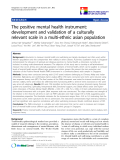 báo cáo khoa học:"  The positive mental health instrument: development and validation of a culturally relevant scale in a multi-ethnic asian population"