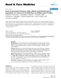 báo cáo khoa học:" Lack of association between celiac disease and dental enamel hypoplasia in a case-control study from an Italian central region"