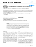 báo cáo khoa học:" Penetrating facial injury from angle grinder use: management and prevention"