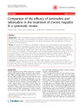 Báo cáo y học: " Comparison of the efficacy of lamivudine and telbivudine in the treatment of chronic hepatitis B: a systematic review"