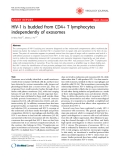 Báo cáo y học: "HIV-1 is budded from CD4+ T lymphocytes independently of exosomes"