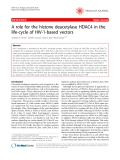 Báo cáo y học: "A role for the histone deacetylase HDAC4 in the life-cycle of HIV-1-based vectors"