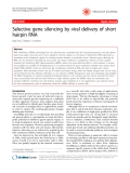 Báo cáo y học: " Selective gene silencing by viral delivery of short hairpin RNA"