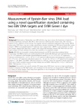 Báo cáo y học: " Measurement of Epstein-Barr virus DNA load using a novel quantification standard containing two EBV DNA targets and SYBR Green I dye"