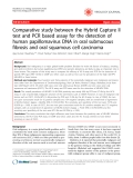 Báo cáo y học: "Comparative study between the Hybrid Capture II test and PCR based assay for the detection of human papillomavirus DNA in oral submucous fibrosis and oral squamous cell carcinoma"