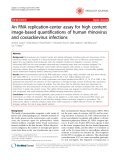 Báo cáo y học: " An RNA replication-center assay for high content image-based quantifications of human rhinovirus and coxsackievirus infections"