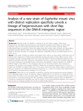 Báo cáo y học: " Analysis of a new strain of Euphorbia mosaic virus with distinct replication specificity unveils a lineage of begomoviruses with short Rep sequences in the DNA-B intergenic region"