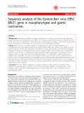 Báo cáo y học: "Sequence analysis of the Epstein-Barr virus (EBV) BRLF1 gene in nasopharyngeal and gastric carcinomas"