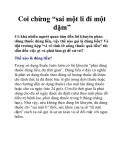 Coi chừng “sai một li đi một dặm”