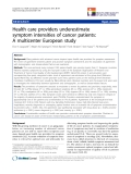 báo cáo khoa học:"  Health care providers underestimate symptom intensities of cancer patients: A multicenter European study"