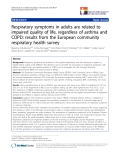 báo cáo khoa học:" Respiratory symptoms in adults are related to impaired quality of life, regardless of asthma and COPD: results from the European community respiratory health survey"