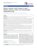 báo cáo khoa học:"  Barriers towards insulin therapy in type 2 diabetic patients: results of an observational longitudinal study"