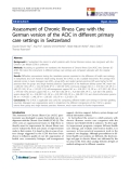 báo cáo khoa học:" Assessment of Chronic Illness Care with the German version of the ACIC in different primary care settings in Switzerland"