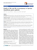 báo cáo khoa học:"  Quality of life and life circumstances in German myasthenia gravis patients"