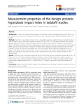 báo cáo khoa học:"  Measurement properties of the benign prostatic hyperplasia impact index in tadalafil studies"