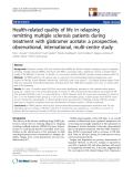 báo cáo khoa học:" Health-related quality of life in relapsing remitting multiple sclerosis patients during treatment with glatiramer acetate: a prospective, observational, international, multi-centre study"