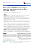 báo cáo khoa học:" Evaluation of oral health-related quality of life among Sudanese schoolchildren using Child-OIDP inventory"