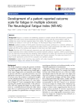 báo cáo khoa học:" Development of a patient reported outcome scale for fatigue in multiple sclerosis: The Neurological Fatigue Index (NFI-MS)"