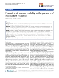 báo cáo khoa học:"  Evaluation of internal reliability in the presence of inconsistent responses"