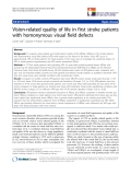 báo cáo khoa học:" Vision-related quality of life in first stroke patients with homonymous visual field defects"