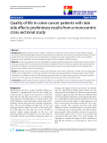 báo cáo khoa học:" Quality of life in colon cancer patients with skin side effects: preliminary results from a monocentric cross sectional study"