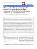 báo cáo khoa học:" Changes in the SF-8 scores among healthy non-smoking school teachers after the enforcement of a smoke-free school policy: a comparison by passive smoke status"