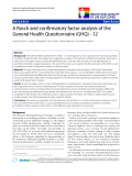 báo cáo khoa học:" A Rasch and confirmatory factor analysis of the General Health Questionnaire (GHQ) - 12"