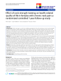 báo cáo khoa học:" Effect of neck strength training on health-related quality of life in females with chronic neck pain: a randomized controlled 1-year follow-up study"