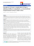 báo cáo khoa học:"  Prevalence of chronic complications of type 2 diabetes mellitus in outpatients - a cross-sectional hospital based survey in urban China"