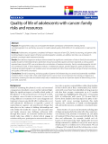 báo cáo khoa học:"  Quality of life of adolescents with cancer: family risks and resources"