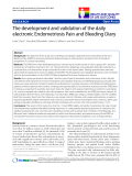 báo cáo khoa học:"  The development and validation of the daily electronic Endometriosis Pain and Bleeding Diary"