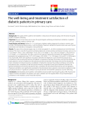 báo cáo khoa học:" The well-being and treatment satisfaction of diabetic patients in primary care"