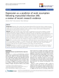 báo cáo khoa học:" Depression as a predictor of work resumption following myocardial infarction (MI): a review of recent research evidence"