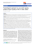 báo cáo khoa học:" Psychological approach to successful ageing predicts future quality of life in older adults"